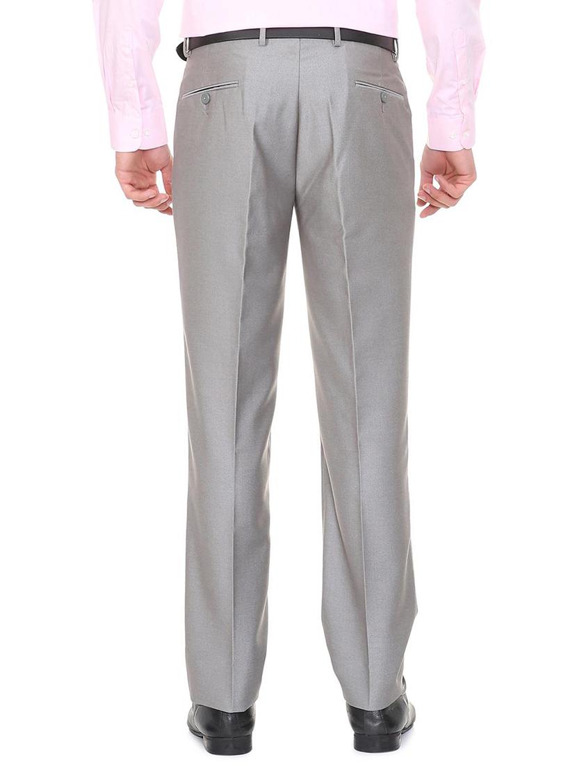 grey terry rayon flat front formal trouser - 15727732 - Zoom Image - 2
