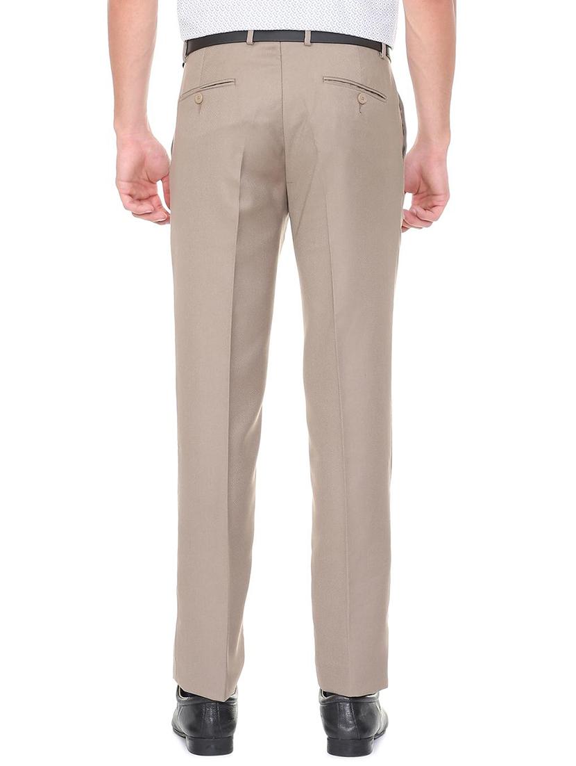 beige terry rayon flat front formal trouser - 15727733 - Zoom Image - 2