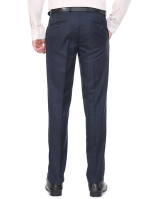 blue terry rayon flat front formal trouser - 15727735 - Standard Image - 2