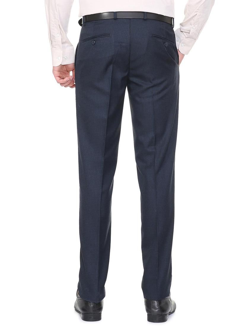 blue terry rayon flat front formal trouser - 15727735 - Zoom Image - 2