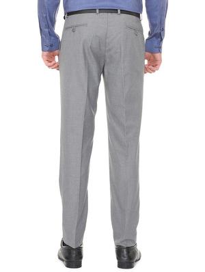 grey polyester blend flat front formal trouser - 15727736 - Standard Image - 2