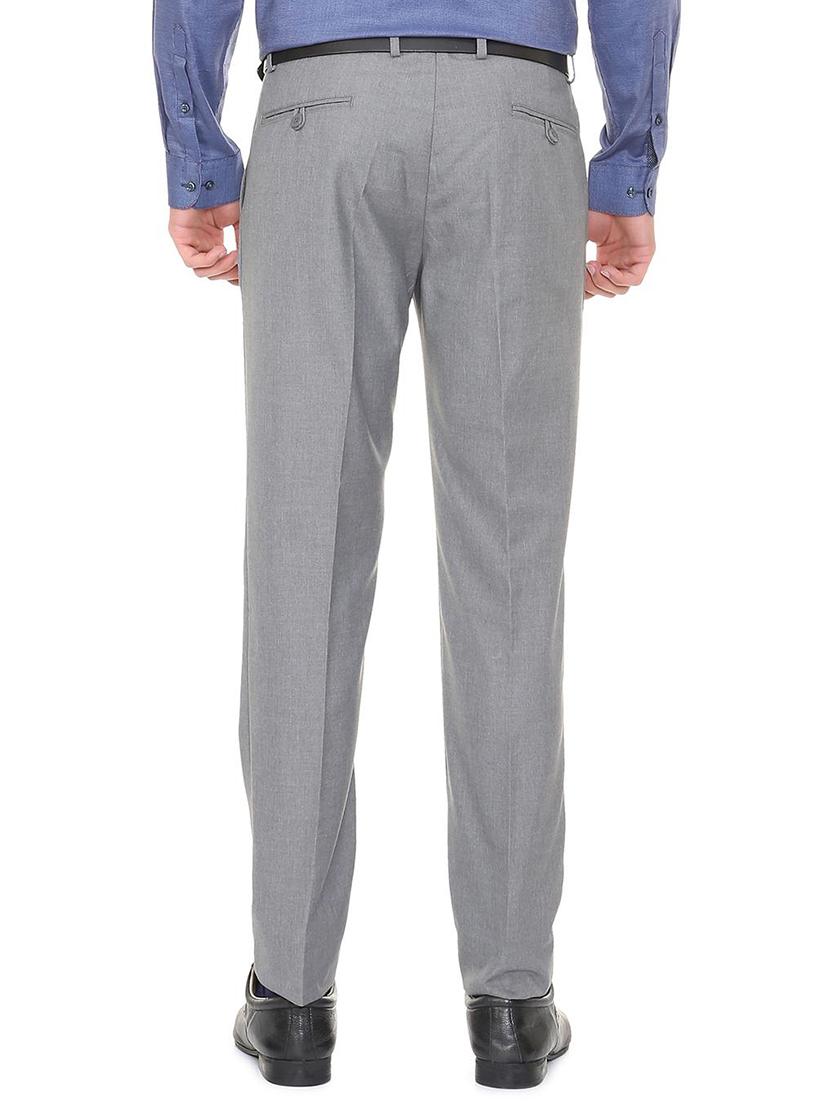 grey polyester blend flat front formal trouser - 15727736 - Zoom Image - 2