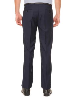 navy blue terry rayon flat front formal trouser - 15727738 - Standard Image - 2