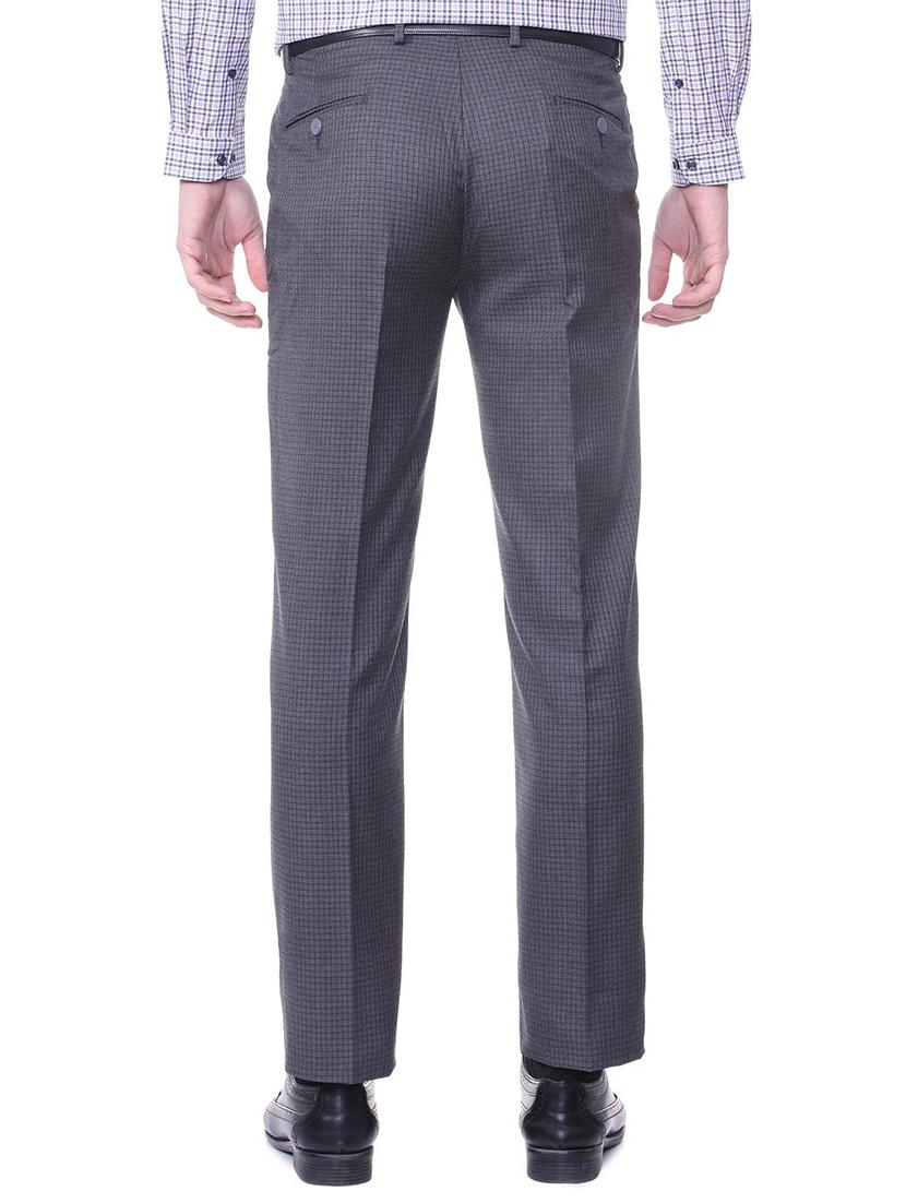 grey terry rayon flat front formal trouser - 15727747 - Zoom Image - 2
