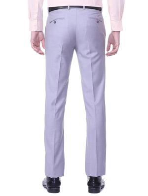 blue terry rayon flat front formal trouser - 15727748 - Standard Image - 2