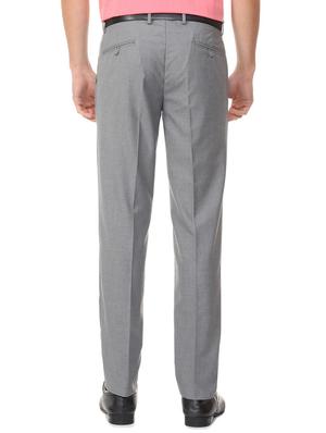 grey polyester blend flat front formal trouser - 15727751 - Standard Image - 2