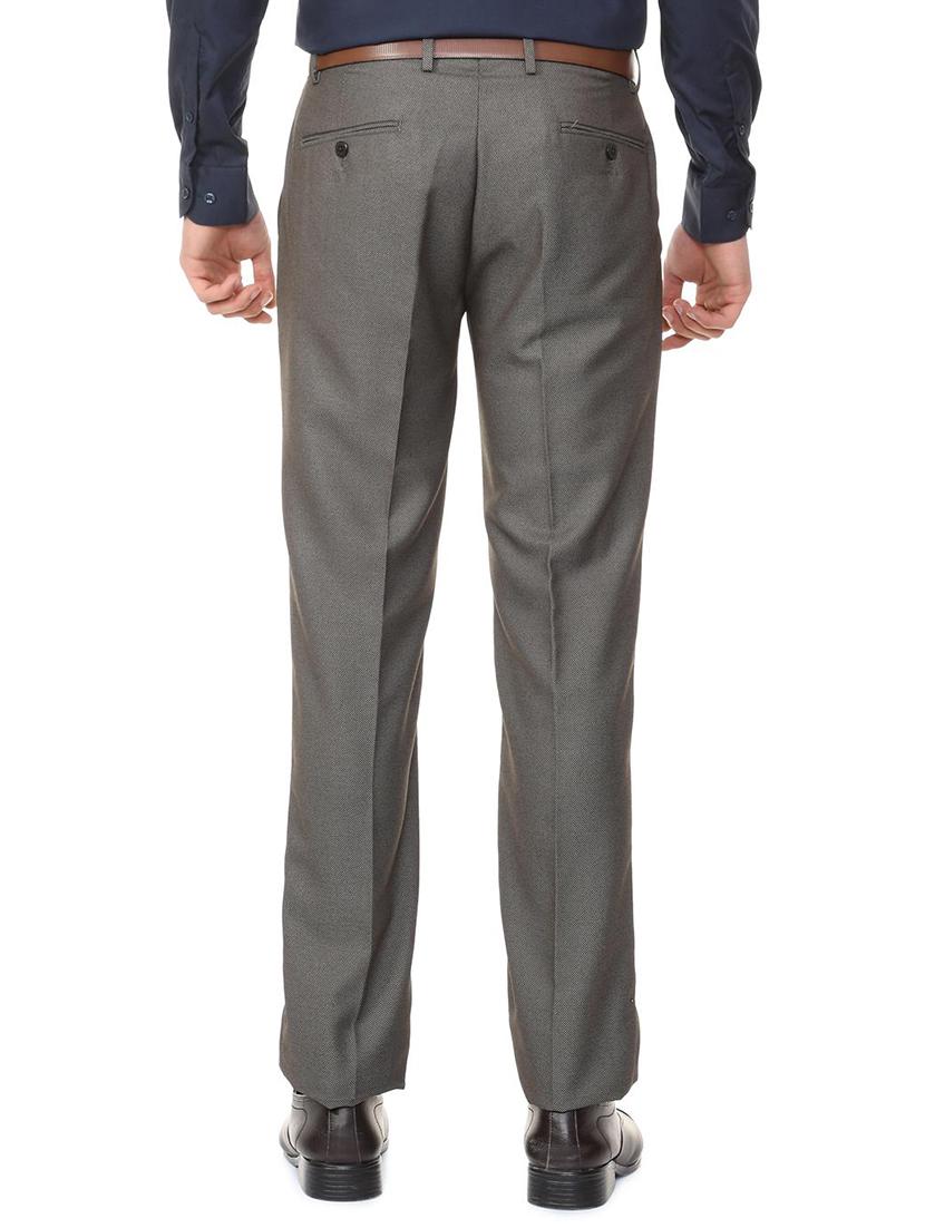 grey polyester blend flat front formal trouser - 15727753 - Zoom Image - 2