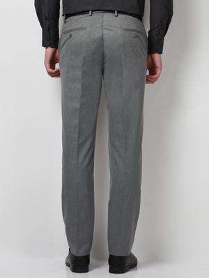 grey polyester blend flat front formal trouser - 15727793 - Standard Image - 2