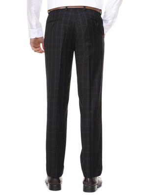 black terry rayon flat front formal trouser - 15727794 - Standard Image - 2
