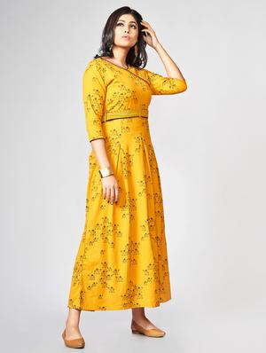 A-line printed dress - 15727815 - Standard Image - 2