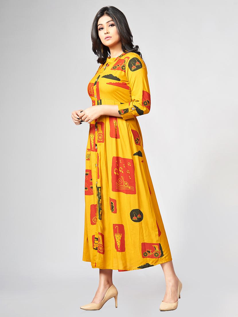 A-line printed dress - 15727818 - Zoom Image - 2