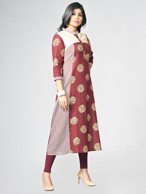 Print a-line kurta - 15727820 - Standard Image - 2