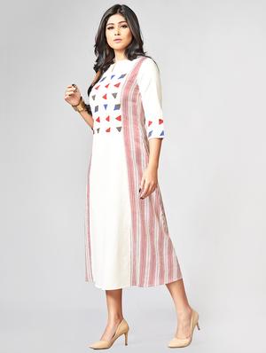 A-line printed dress - 15727828 - Standard Image - 2