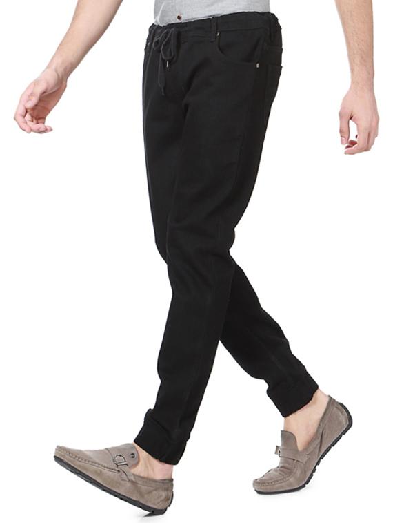 black cotton joggers - 15728232 - Zoom Image - 2
