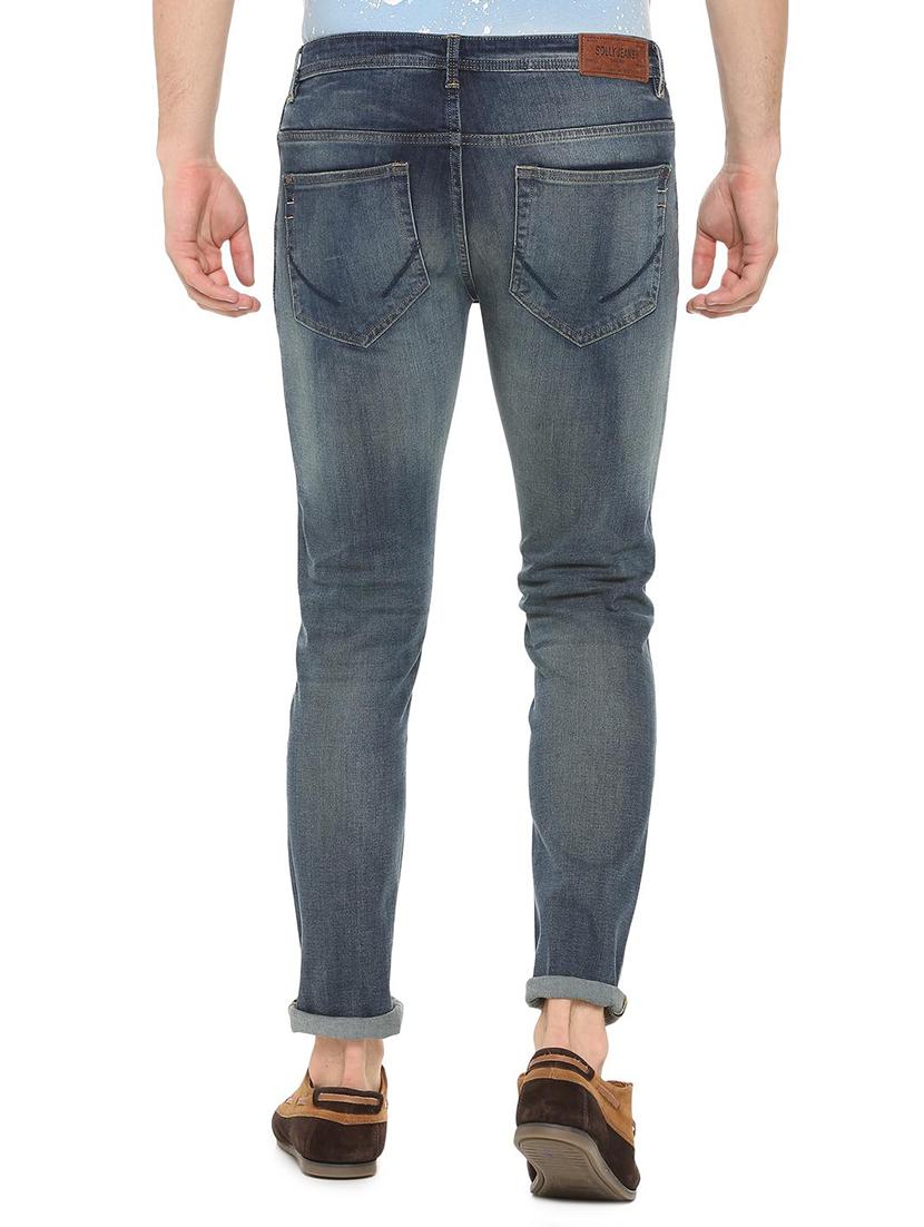 blue cotton blend ripped jeans - 15728245 - Zoom Image - 2