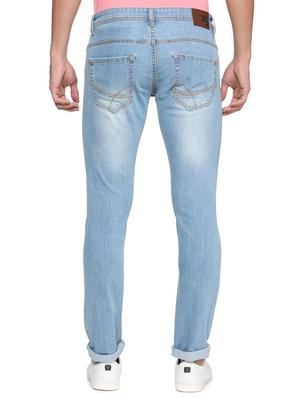 blue cotton blend washed jeans - 15728247 - Standard Image - 2