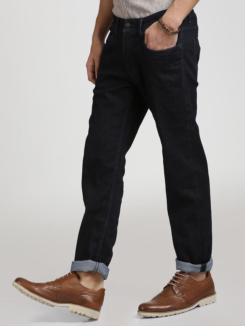 blue cotton blend plain jeans - 15728250 - Zoom Image - 2