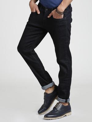 blue cotton blend plain jeans - 15728251 - Standard Image - 2