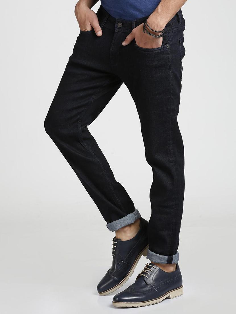 blue cotton blend plain jeans - 15728251 - Zoom Image - 2