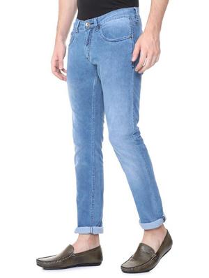 blue cotton blend washed jeans - 15728253 - Standard Image - 2