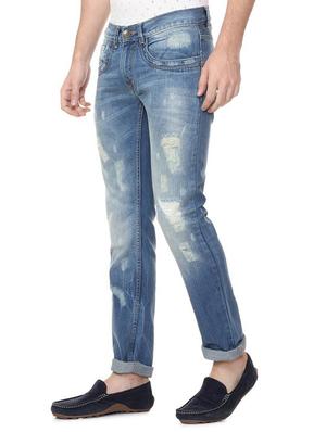 blue cotton ripped jeans - 15728254 - Standard Image - 2