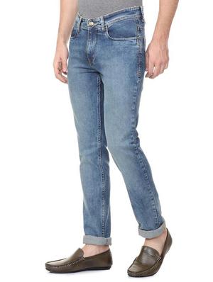blue cotton washed jeans - 15728258 - Standard Image - 2