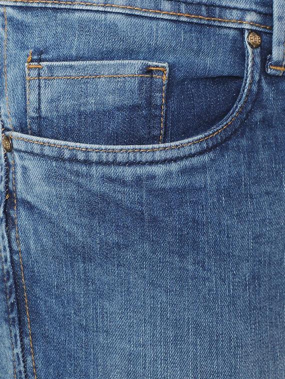 blue cotton washed jeans - 15728258 - Zoom Image - 5