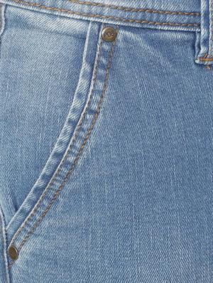 blue cotton blend washed jeans - 15728260 - Standard Image - 5