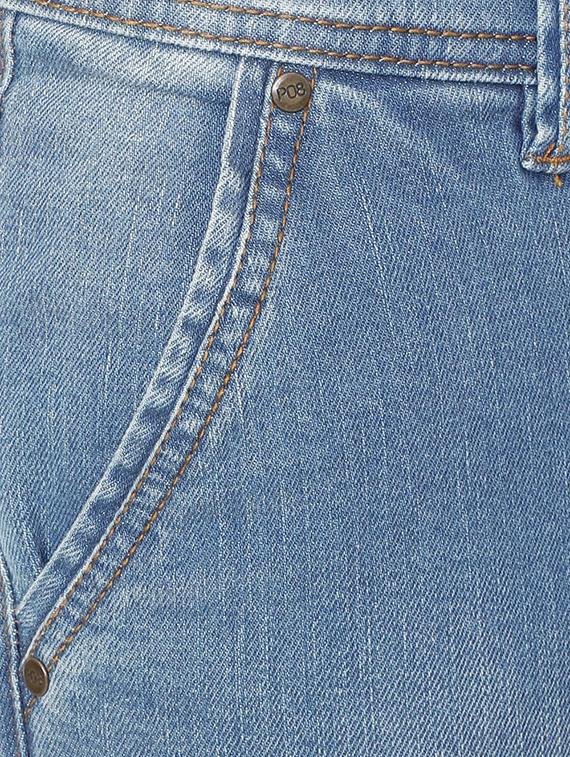 blue cotton blend washed jeans - 15728260 - Zoom Image - 5