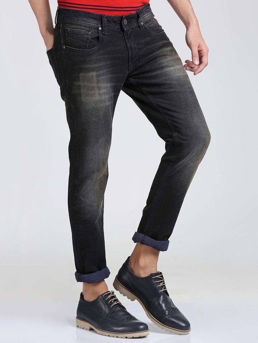 black cotton blend washed jeans - 15728261 - Zoom Image - 2