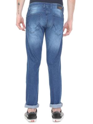 blue cotton blend washed jeans - 15728265 - Standard Image - 2
