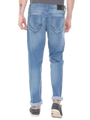 blue cotton blend washed jeans - 15728276 - Standard Image - 2