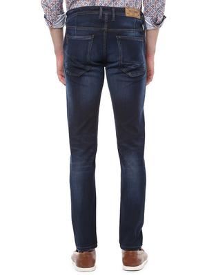 blue cotton blend washed jeans - 15728277 - Standard Image - 2