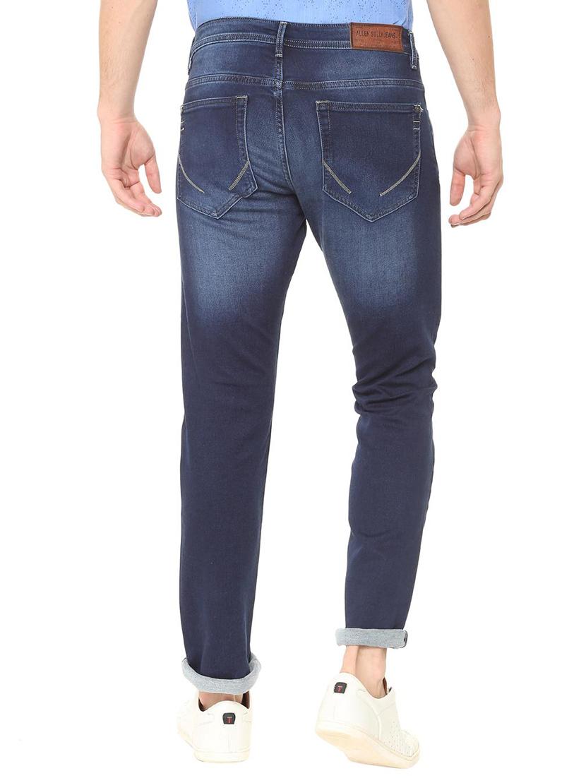 blue cotton blend washed jeans - 15728283 - Zoom Image - 2
