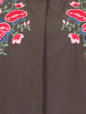 concealed placket embroidered tunic - 15728359 - Standard Image - 5