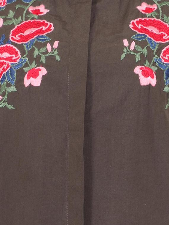concealed placket embroidered tunic - 15728359 - Zoom Image - 5