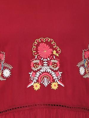 embroidered bell sleeved top - 15728396 - Standard Image - 5