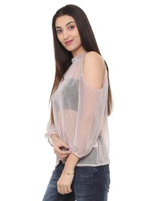 tie up back sheer top - 15728399 - Standard Image - 2