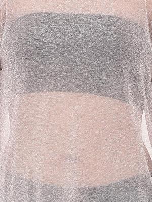 tie up back sheer top - 15728399 - Standard Image - 5