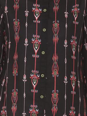 mandarin neck button up tunic - 15728404 - Standard Image - 5