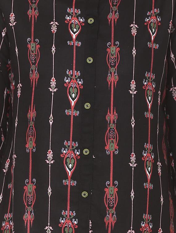 mandarin neck button up tunic - 15728404 - Zoom Image - 5