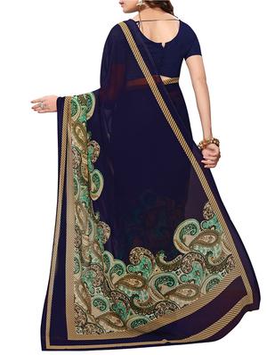 paisley printed saree with blouse - 15728448 - Standard Image - 2