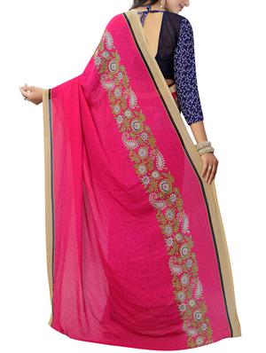 floral half & half saree with blouse - 15728454 - Standard Image - 2