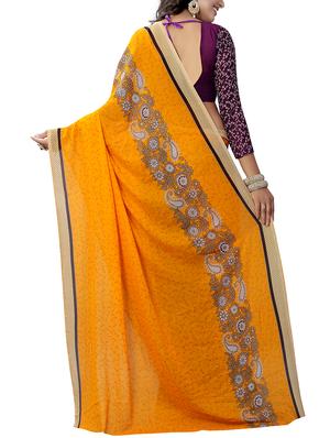 floral half & half saree with blouse - 15728455 - Standard Image - 2