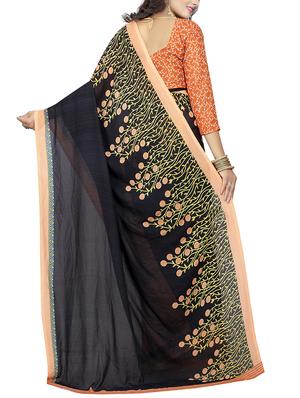 floral half & half saree with blouse - 15728458 - Standard Image - 2