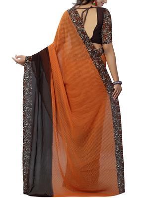 paisley half & half saree with blouse - 15728462 - Standard Image - 2