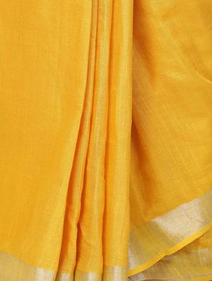 solid handloom saree with blouse - 15728576 - Standard Image - 5