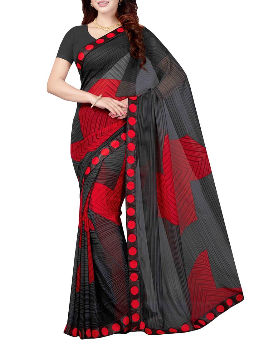 Combo Of 2 Multicolor Printed Saree with blouse - 15728689 - Zoom Image - 2