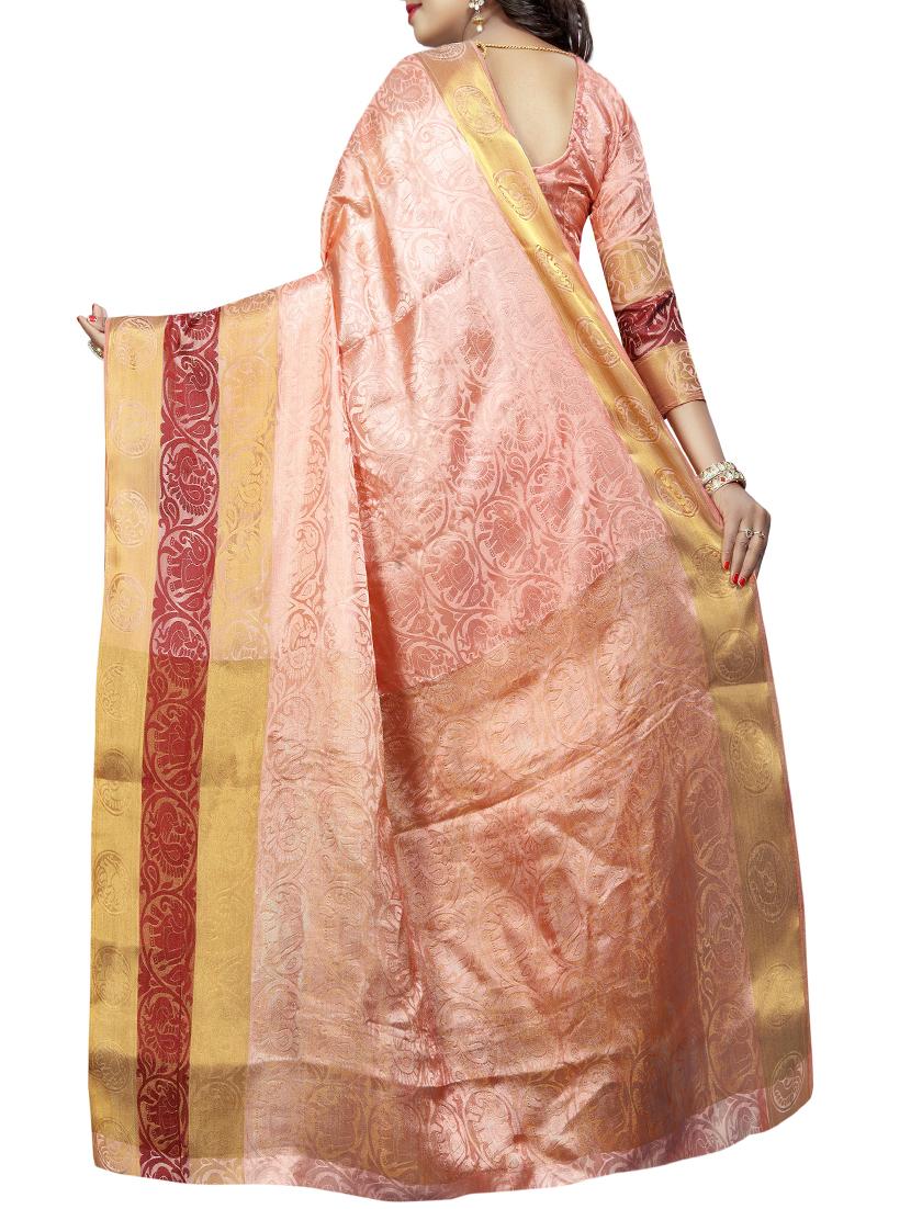conversational zari motif banarasi saree with blouse - 15728876 - Zoom Image - 2