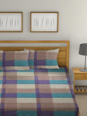Cotton Double Bedsheet with 2 Pillow Covers - 15728925 - Standard Image - 2
